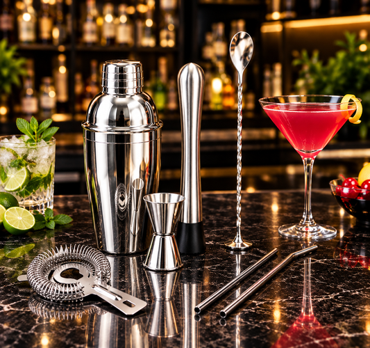 Cocktail Shaker Set 8-piece bartender kit 304 stainless steel