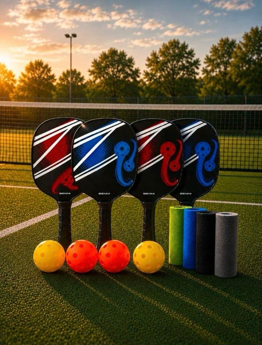Pickleball Wooden Paddle Set – 4 Pieces